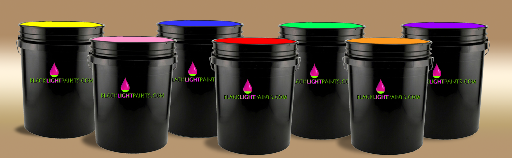 Black Light Paint - Washable Fluorescent - 5 Gallon Red, Paint Party Paint